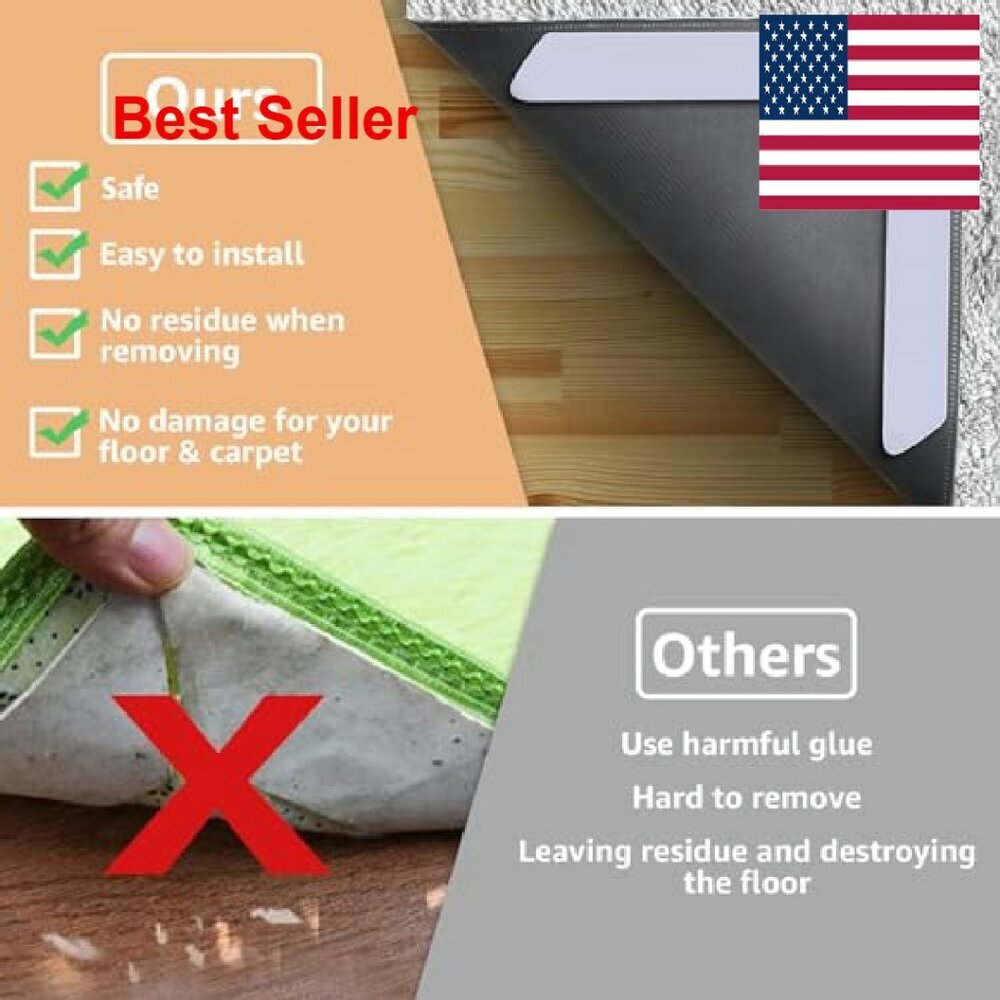 Reusable Washable Non-Slip Rug Grippers Polyurethane Elegant Minimal Home Decor - Picture 5 of 7